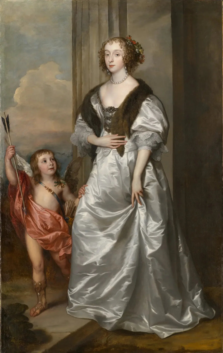 Lady Mary Villiers, tuleva Richmondin ja Lennoxin herttuatar, Charles Hamiltonin kanssa - Antoine van Dyck