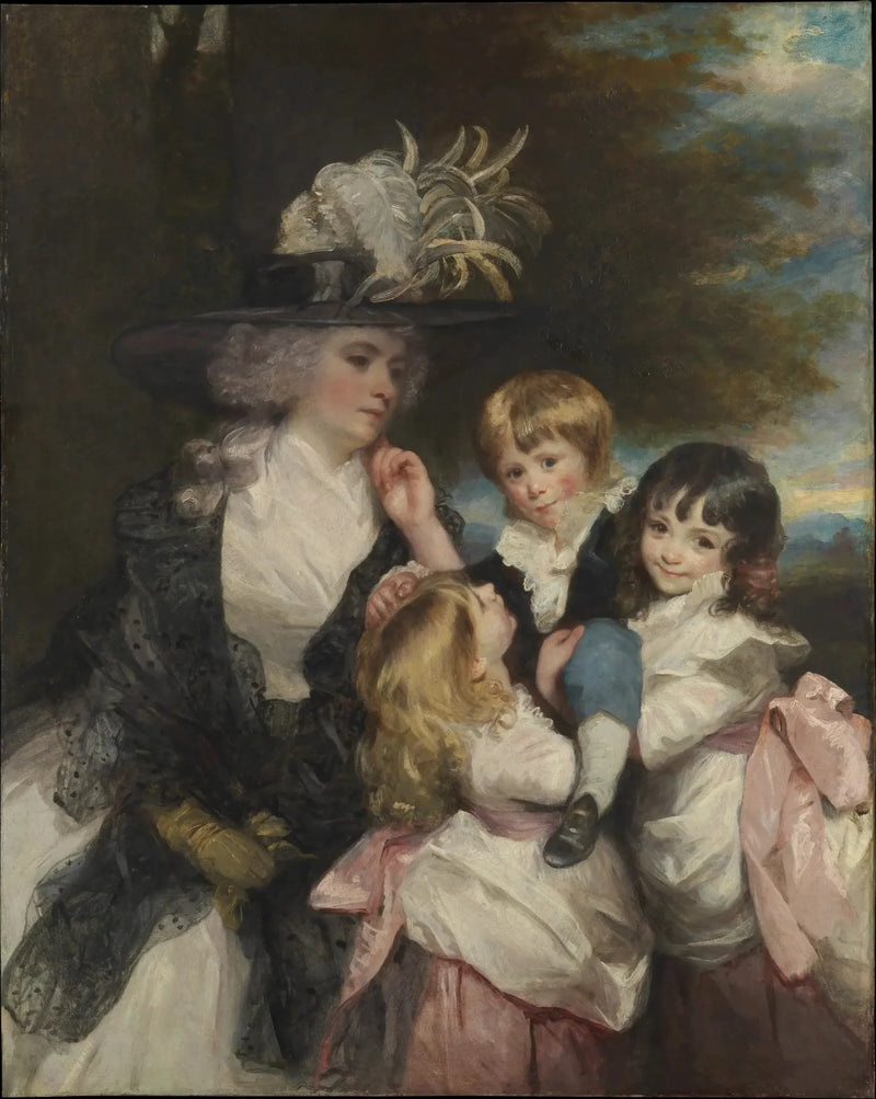 Lady Smith (Charlotte Delaval) ja hänen lapsensa (George Henry, Louisa ja Charlotte) - Joshua Reynolds