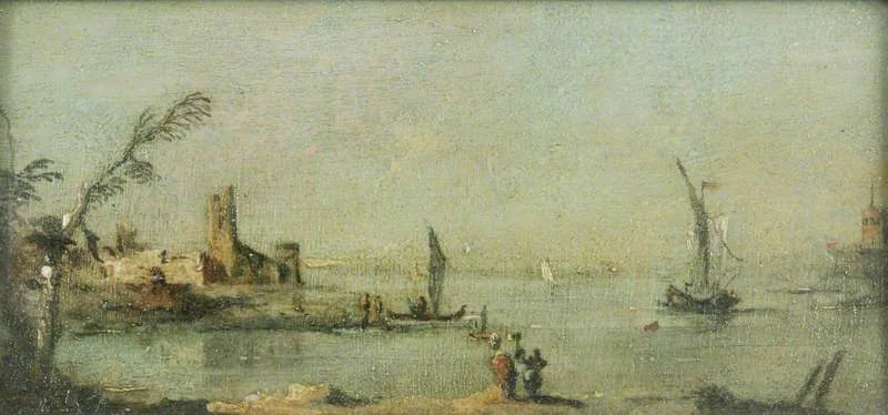 Capriccio-laguna kirkolla - Francesco Guardi