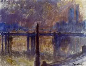Kleopatran neula ja Charing Crossin silta - Claude Monet