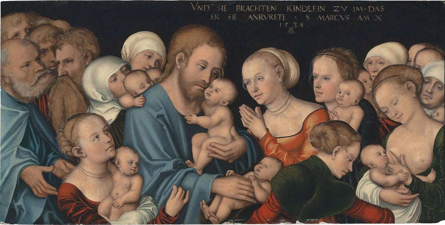 Anna pienimpien lasten tulla minun luokseni (Kristus siunaa lapsia) - Lucas Cranach vanhempi