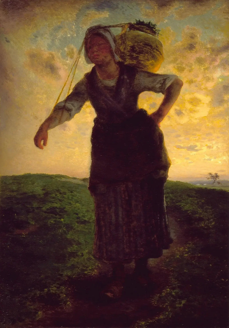 Normandialainen maitotyttö Grévillessä - Jean-François Millet