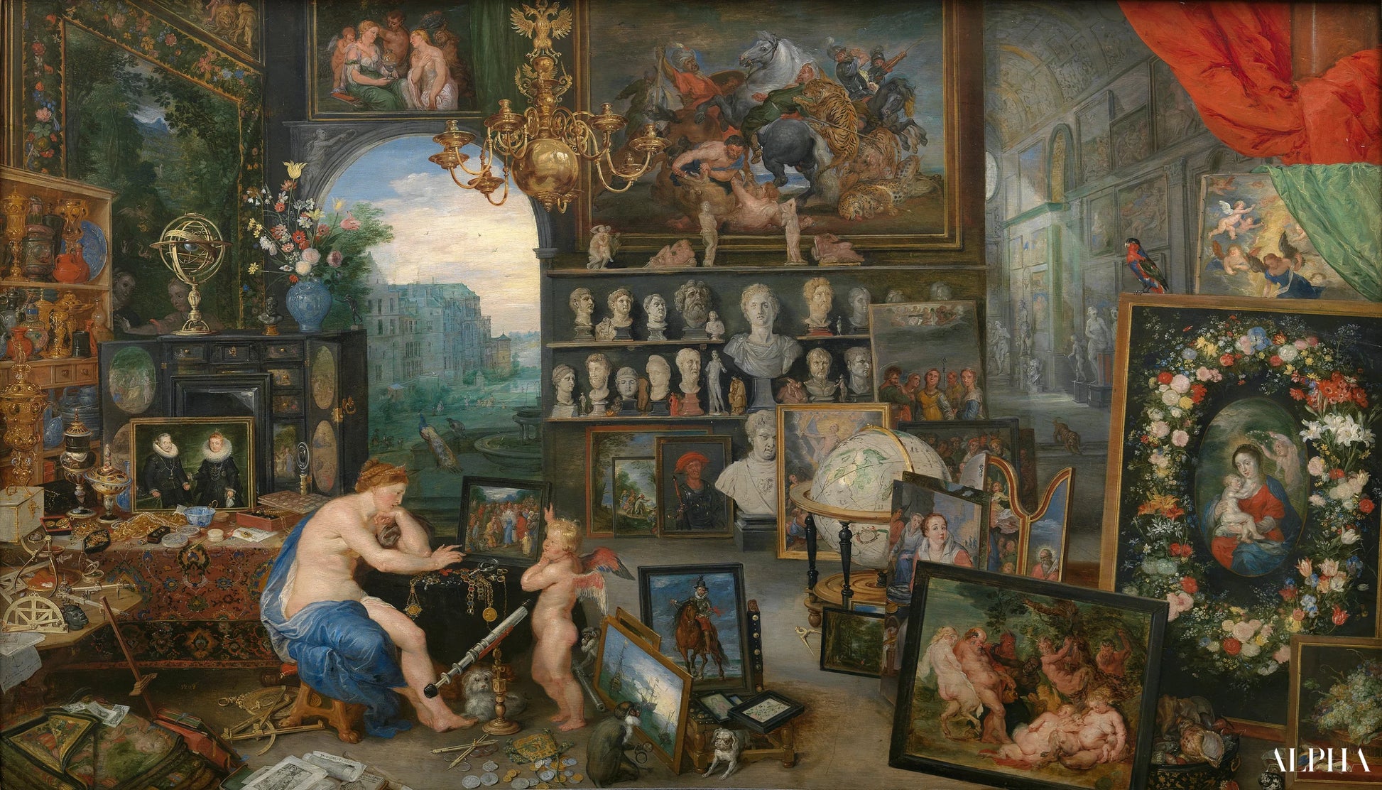 'Näkökyvyn allegoria - Peter Paul Rubens - Taulujen ja korkealaatuisten maalauksien reproduktiot'