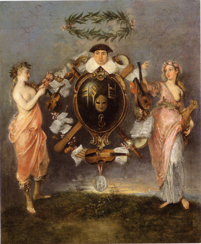 Musiikin ja komedian liitto - Antoine Watteau