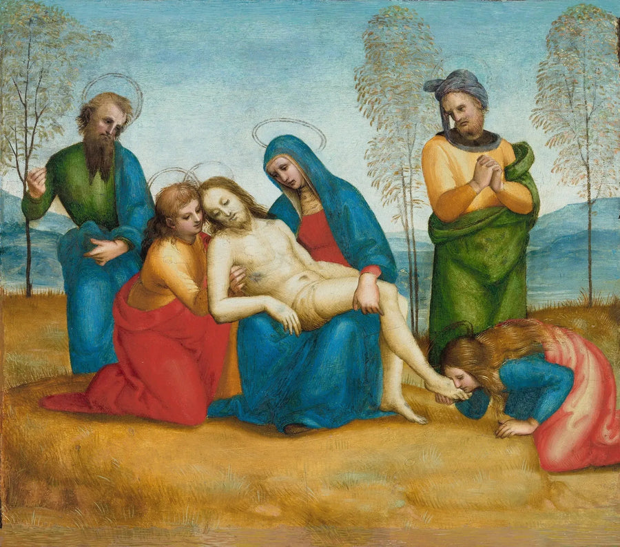 Surullinen Kristuksen kuolema - Raphael Sanzio