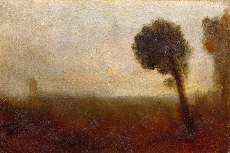 Maisema puun kanssa oikealla - J. M. W. Turner