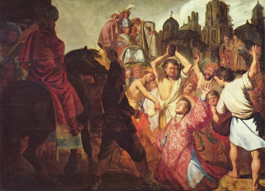 Pyhän Stefanuksen kivittäminen - Rembrandt