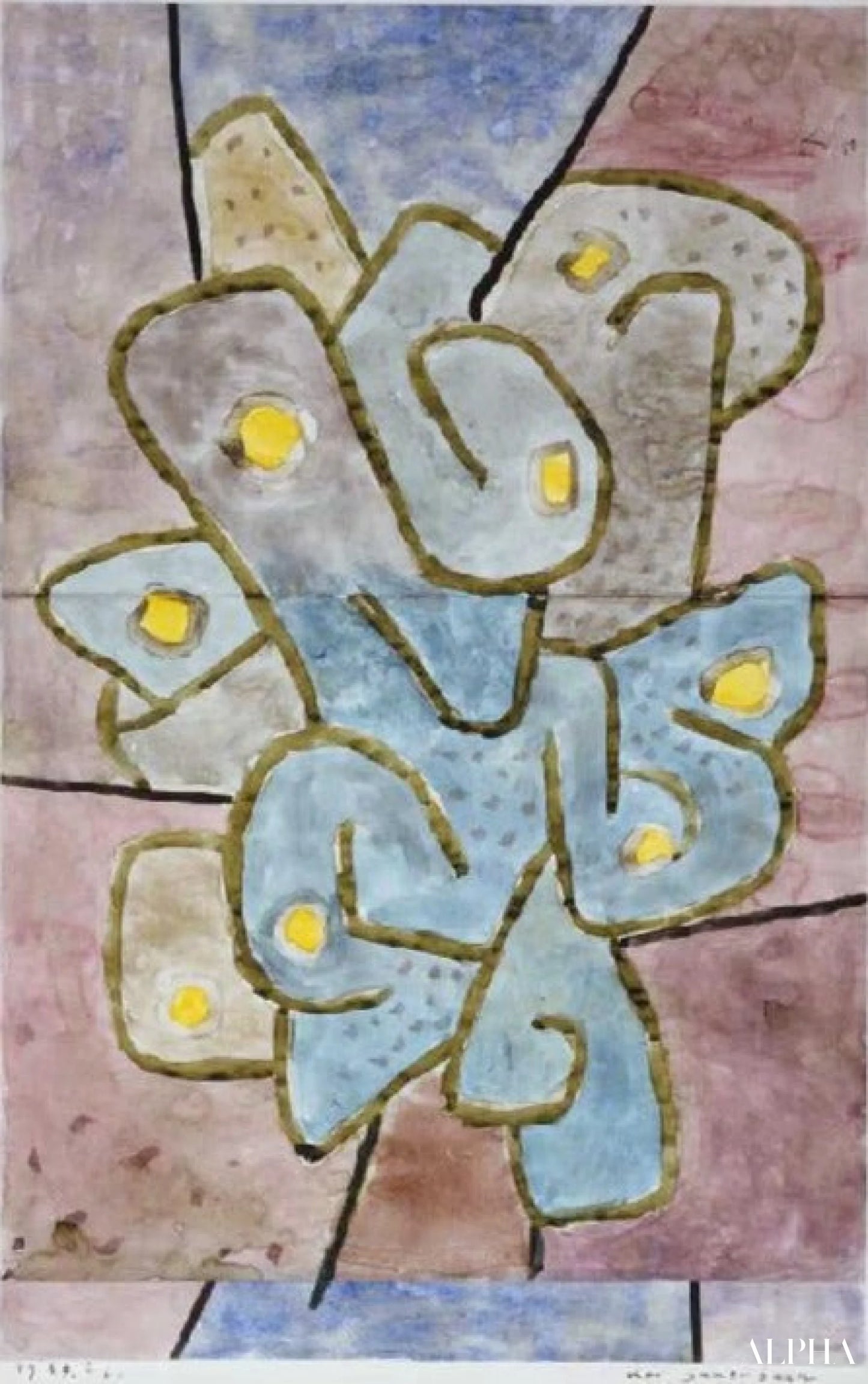 Hapan puu - Paul Klee - Korkealaatuiset taulujen ja maalauksien reproduktiot