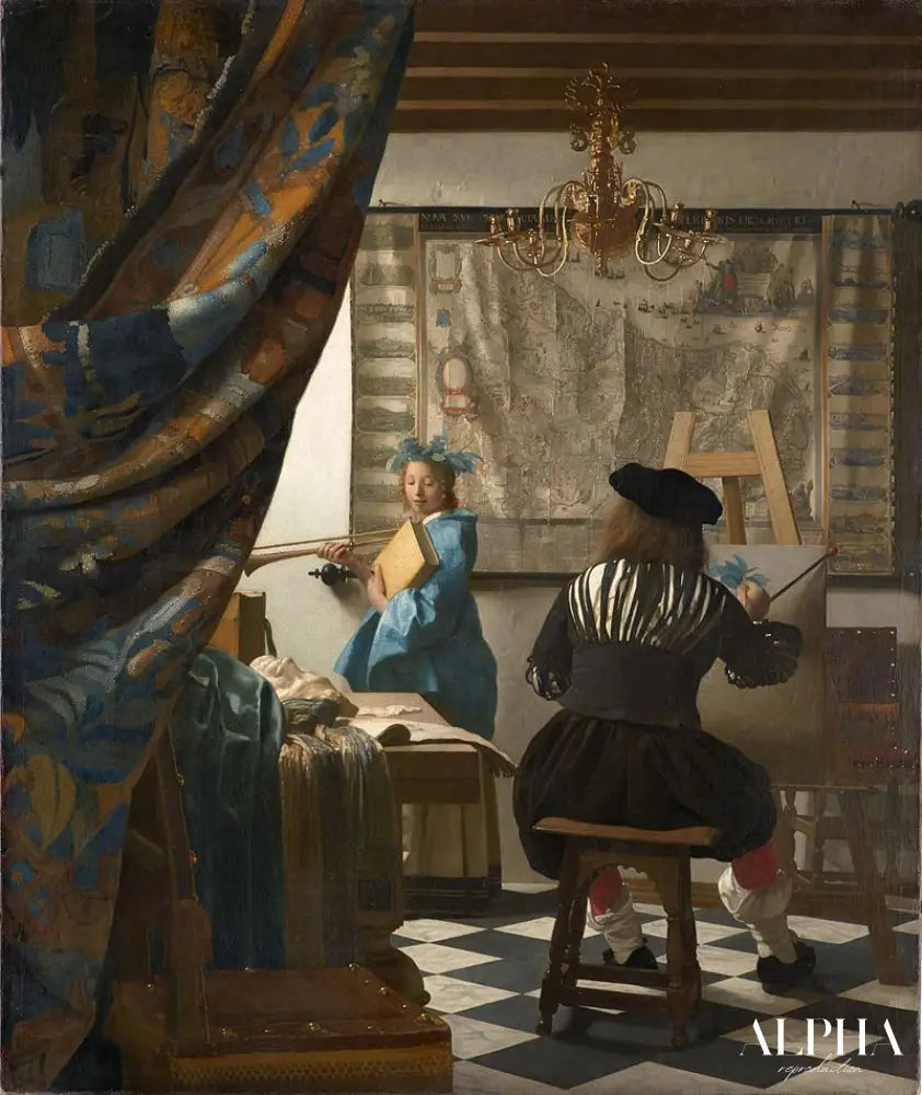 L'Art de la peinture - Johannes Vermeer - Reproductions de tableaux et peintures haut de gamme