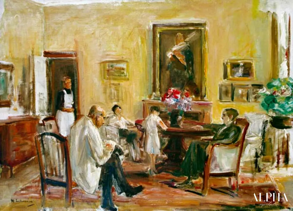 L'artiste et sa famille dans sa maison à Wannsee - Max Liebermann - Reproductions de tableaux et peintures haut de gamme