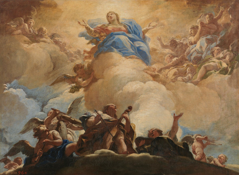 Neitsyt Marian taivaanastuminen - Luca Giordano