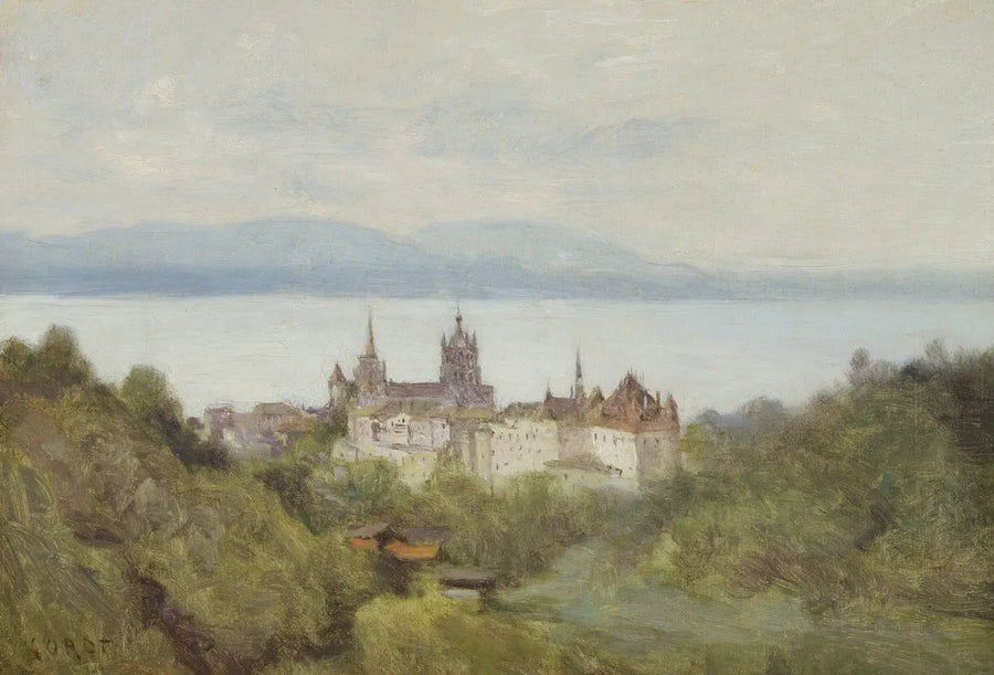 Lausanne ja Lake Léman, heinäkuu 1842 - Jean-Baptiste Camille Corot