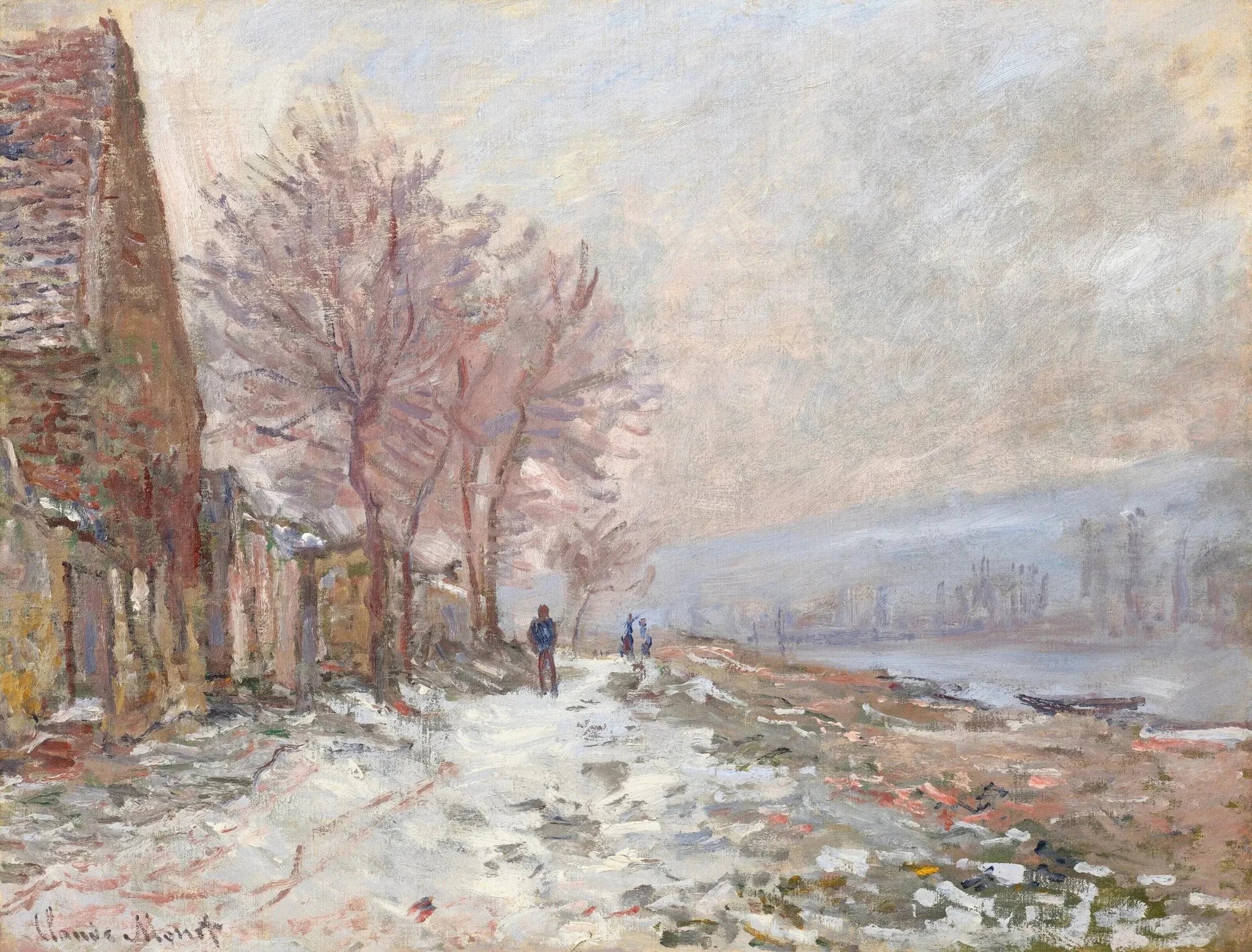 Lavacourt, l’hiver W514 par Claude Monet, collection particulière