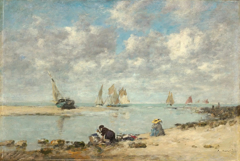 Pesijä Trouvillen lähellä - Eugène Boudin