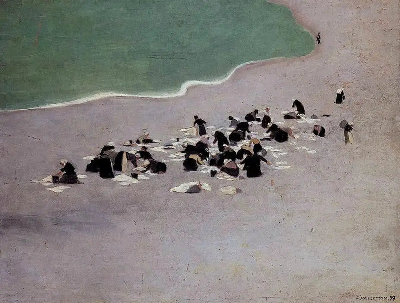 Étretatin pesukoneet - Félix Vallotton