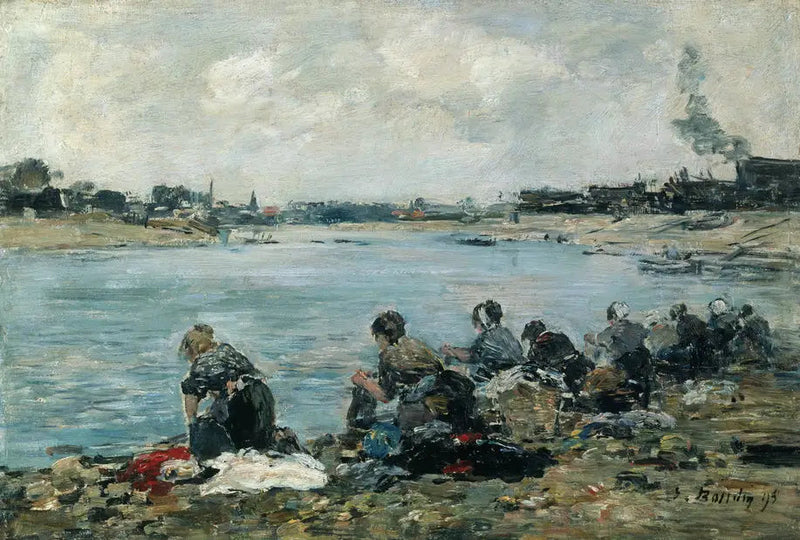 Touquesin rannalla olevat pesukoneet - Eugène Boudin