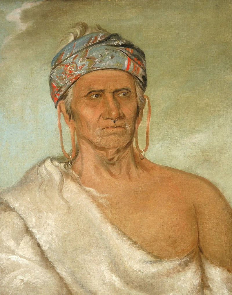 Laululintu, virtaa joen yläjuoksulla, vanha johtaja - George Catlin