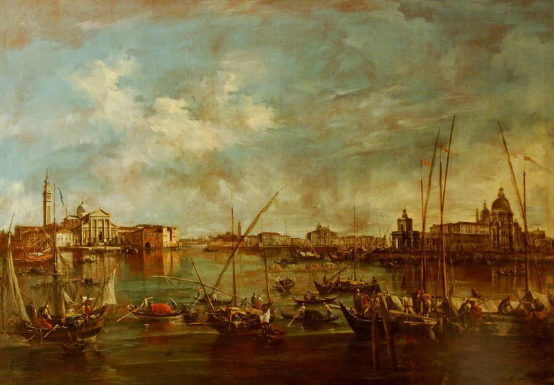 San Marcovaltaus ja San Giorgio Maggiore ja Santa Maria della Salute -kirkkoineen, Venetsia - Francesco Guardi