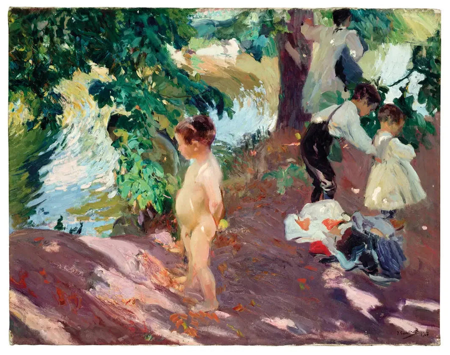 La Granjan kylpy - Joaquín Sorolla