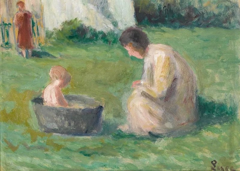 Vauvan kylpy - Maximilien Luce