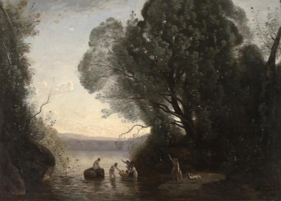Diane'n kylpy - Jean-Baptiste Camille Corot