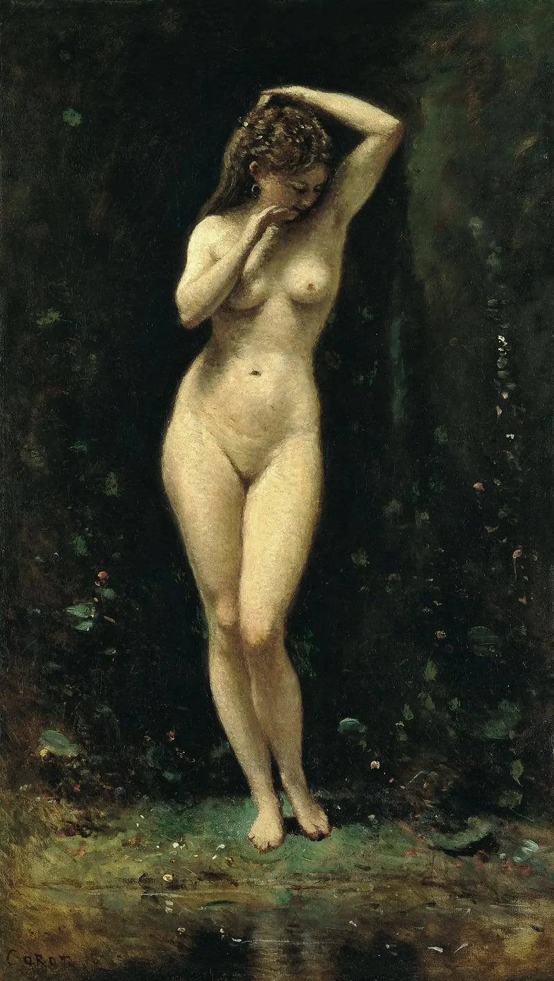 Diane'n kylpy (La Fontaine) - Jean-Baptiste Camille Corot