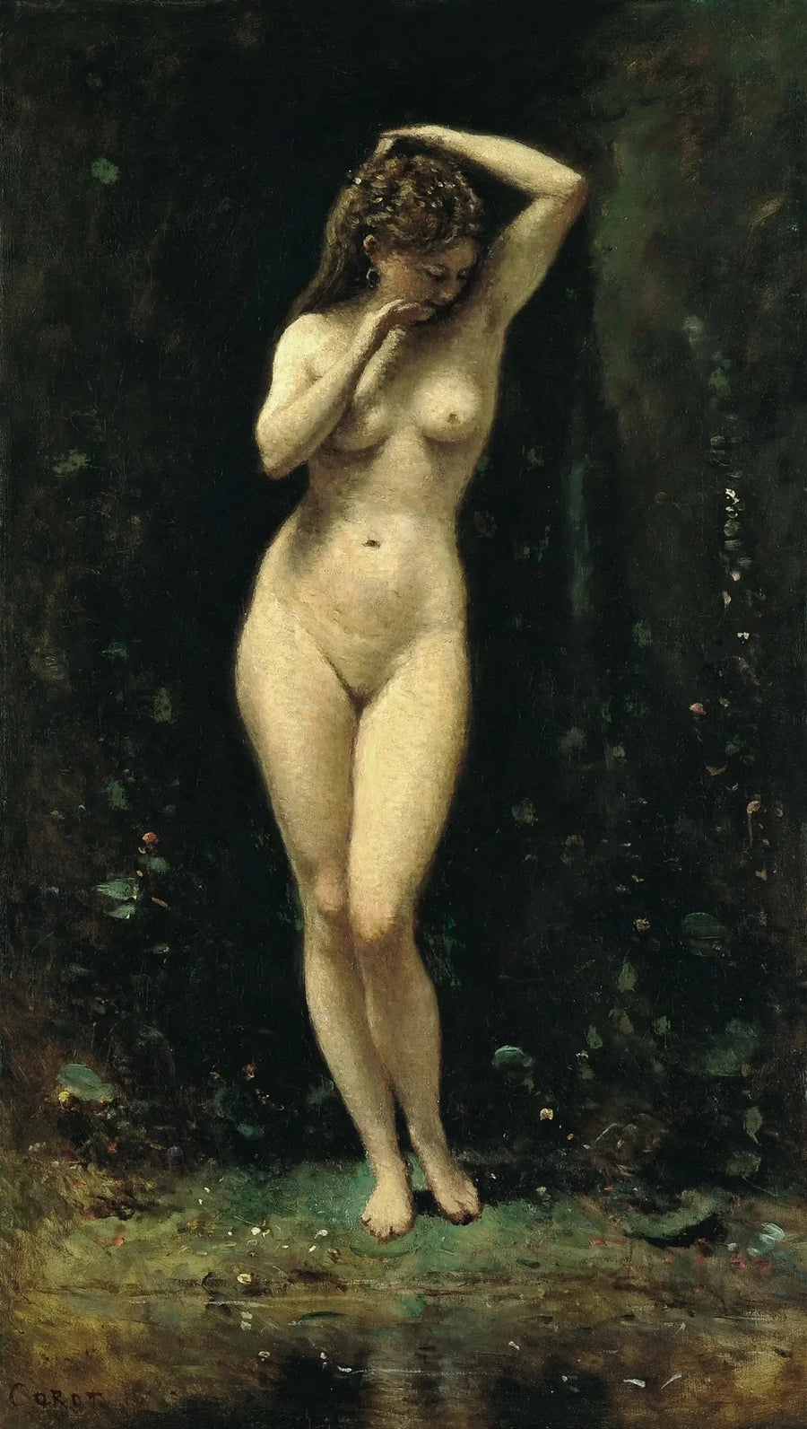 Diane'n kylpy (La Fontaine) - Jean-Baptiste Camille Corot