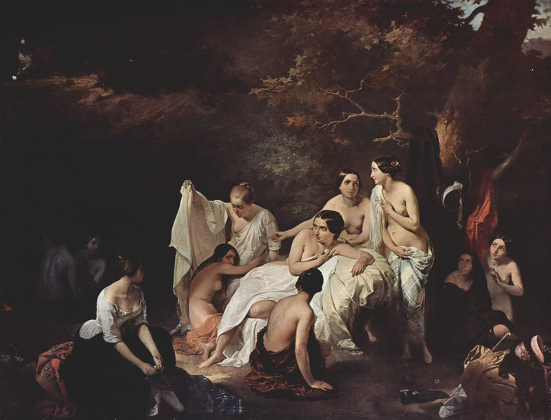 Nymfien kylpy - Francesco Hayez