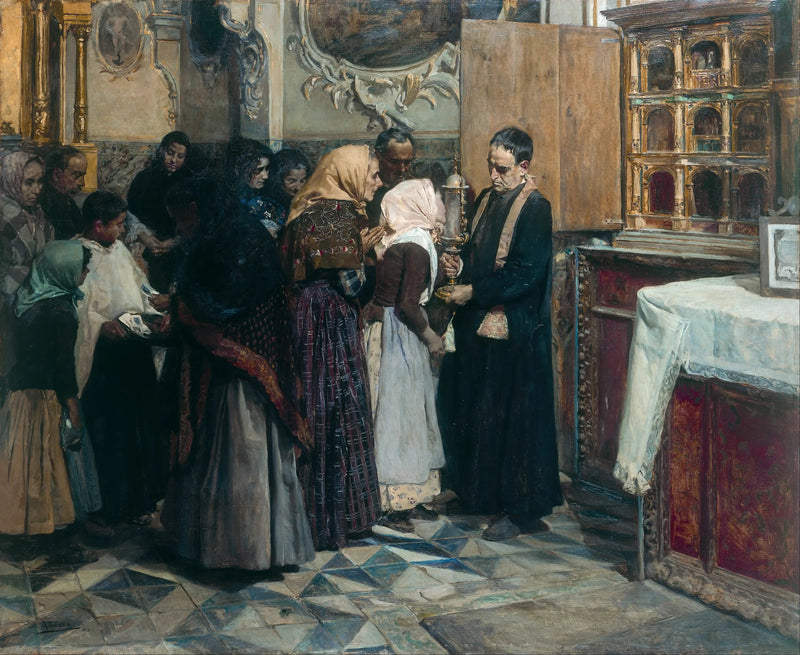 Suudelma reliikin kanssa - Joaquín Sorolla
