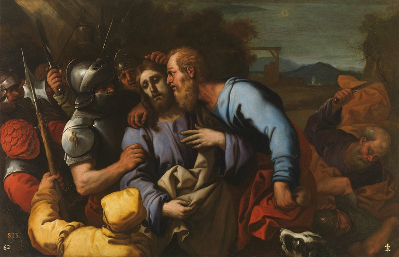 Juudaksen suudelma - Luca Giordano