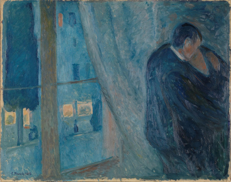 Suudelma ikkunan vieressä - Edvard Munch