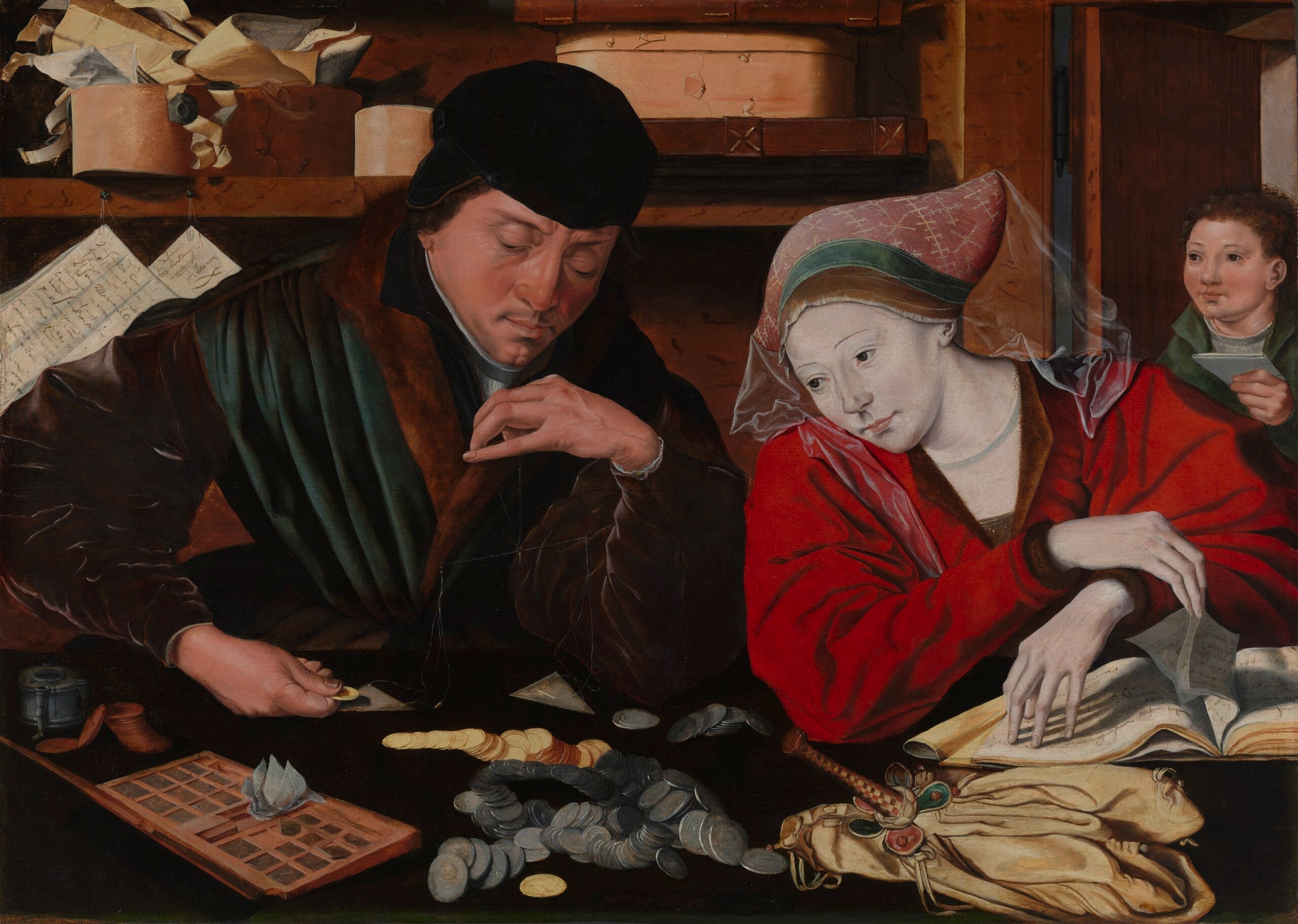 Le banquier et sa femme - Marinus van Reymerswale - Alpha Reproduction