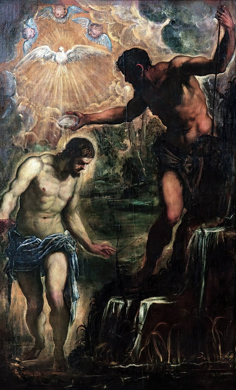 Kristuksen kaste - Jacopo Tintoretto