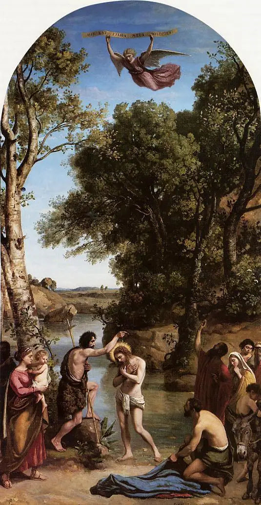 Kristuksen kaste - Jean-Baptiste Camille Corot