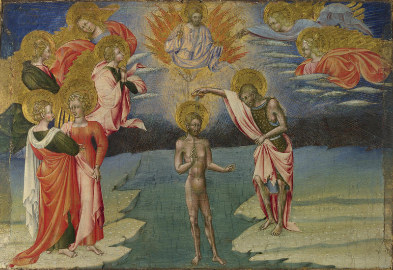 Kristuksen kaste: Prédelle-levy - Giovanni di Paolo