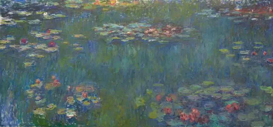 Nymfealammikko, vihreät heijastukset - Claude Monet