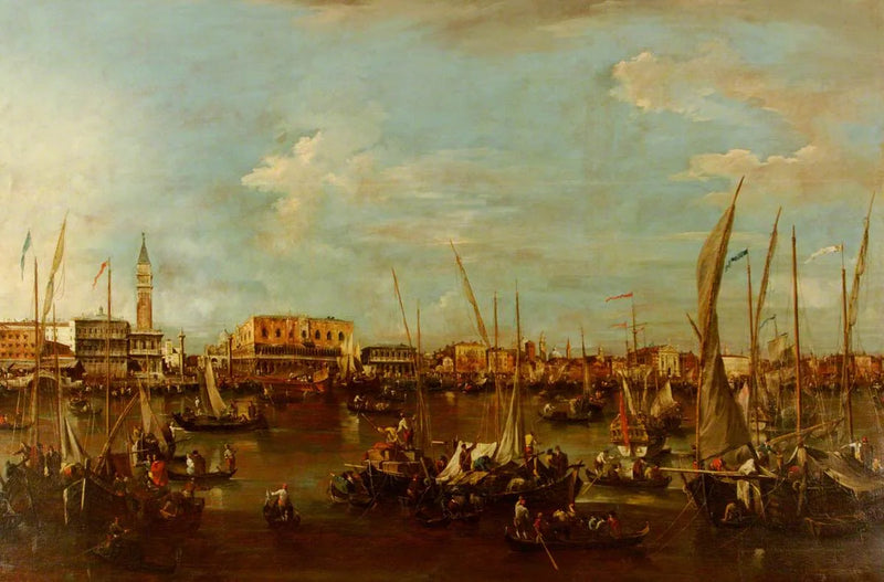 Venetsian Saint-Marcin lahti Molo ja Doge-palatsi, Francesco Guardi
