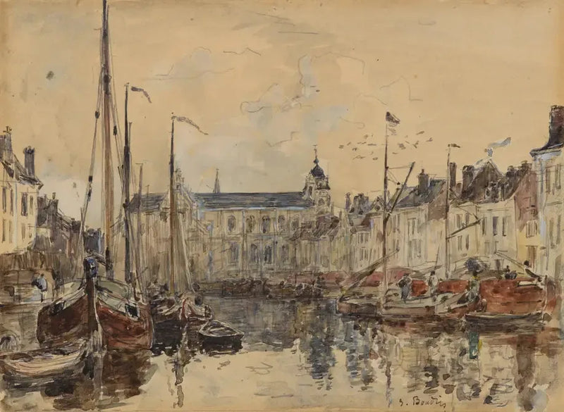 Kauppalampi Brysselissä - Eugène Boudin