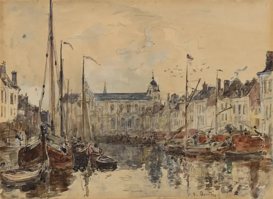 Kauppalampi Brysselissä - Eugène Boudin
