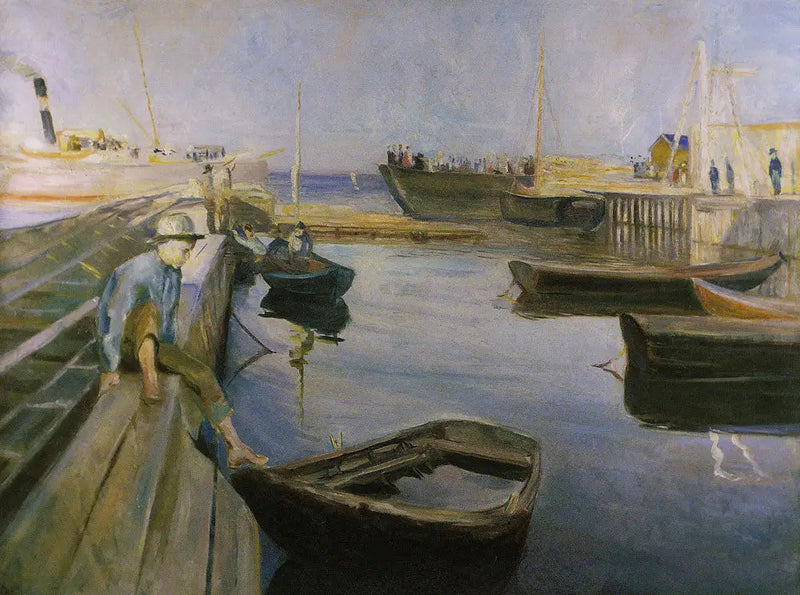 Höyrylaiva saapuu - Edvard Munch