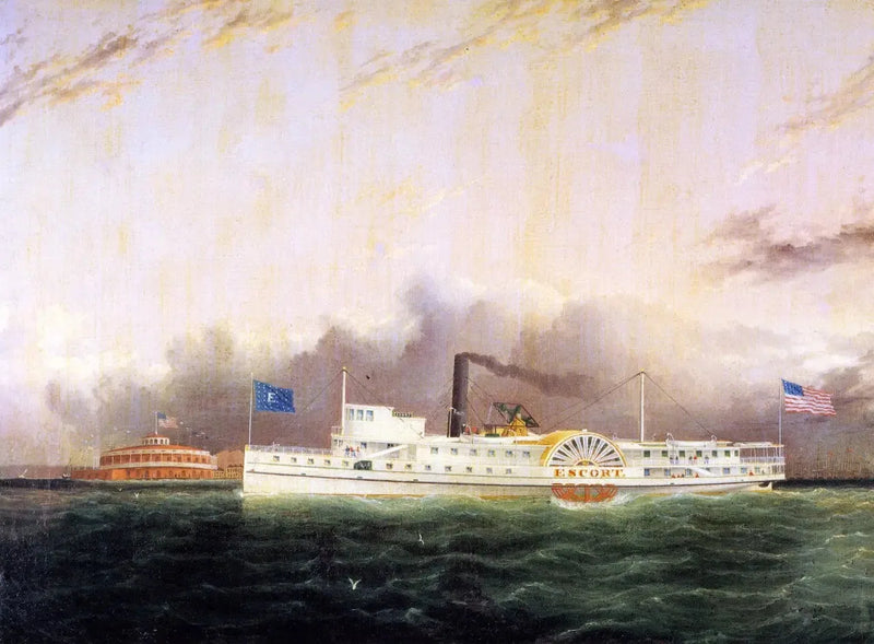 Höyrylaiva « Escord » laivaston ulkopuolella - James E. Buttersworth