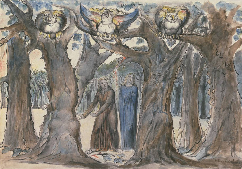 Itseaiheuttajien puu: Harpiet ja itsemurhaajat - William Blake
