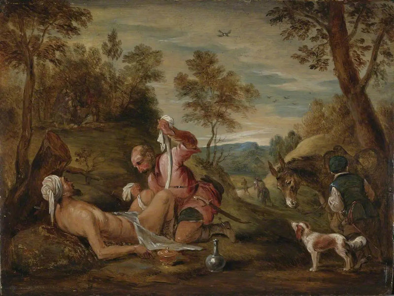 Le Bon Samaritain (d'après Francesco Bassano) - David Teniers nuorempi