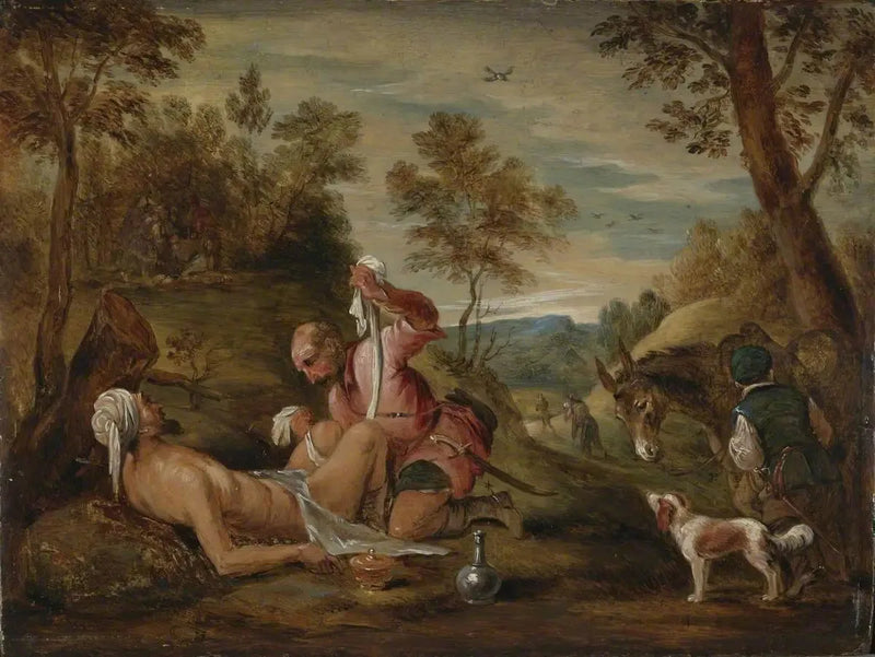Le Bon Samaritain (d'après Francesco Bassano) - David Teniers nuorempi