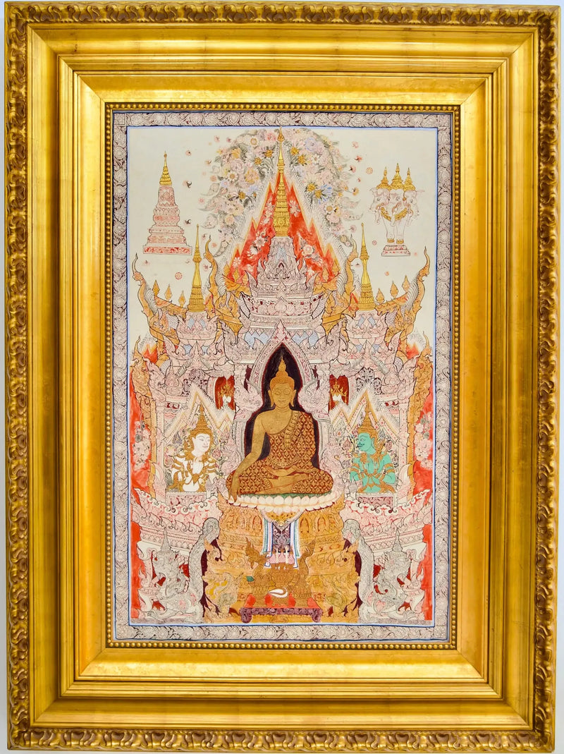 Valkoinen Buddha | 70 x 105 cm