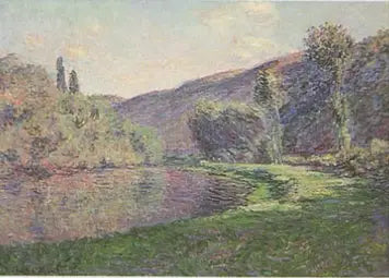 Le Bras de Jeufosse, iltapäivän loppuvaikutelma - Claude Monet