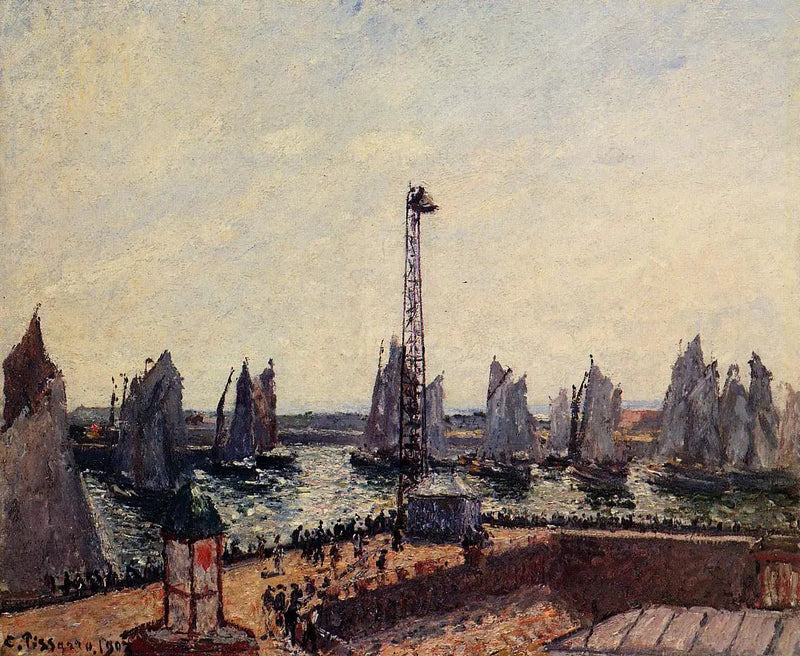 Itäpuolen aallonmurtaja, regatan paluu, Le Havre - Camille Pissarro