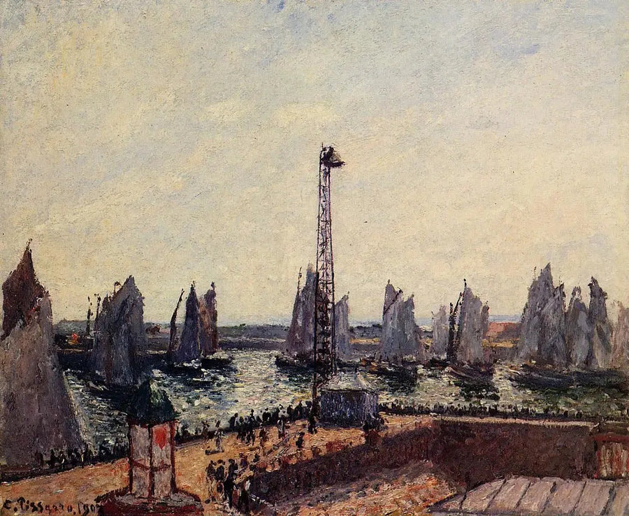 Itäpuolen aallonmurtaja, regatan paluu, Le Havre - Camille Pissarro