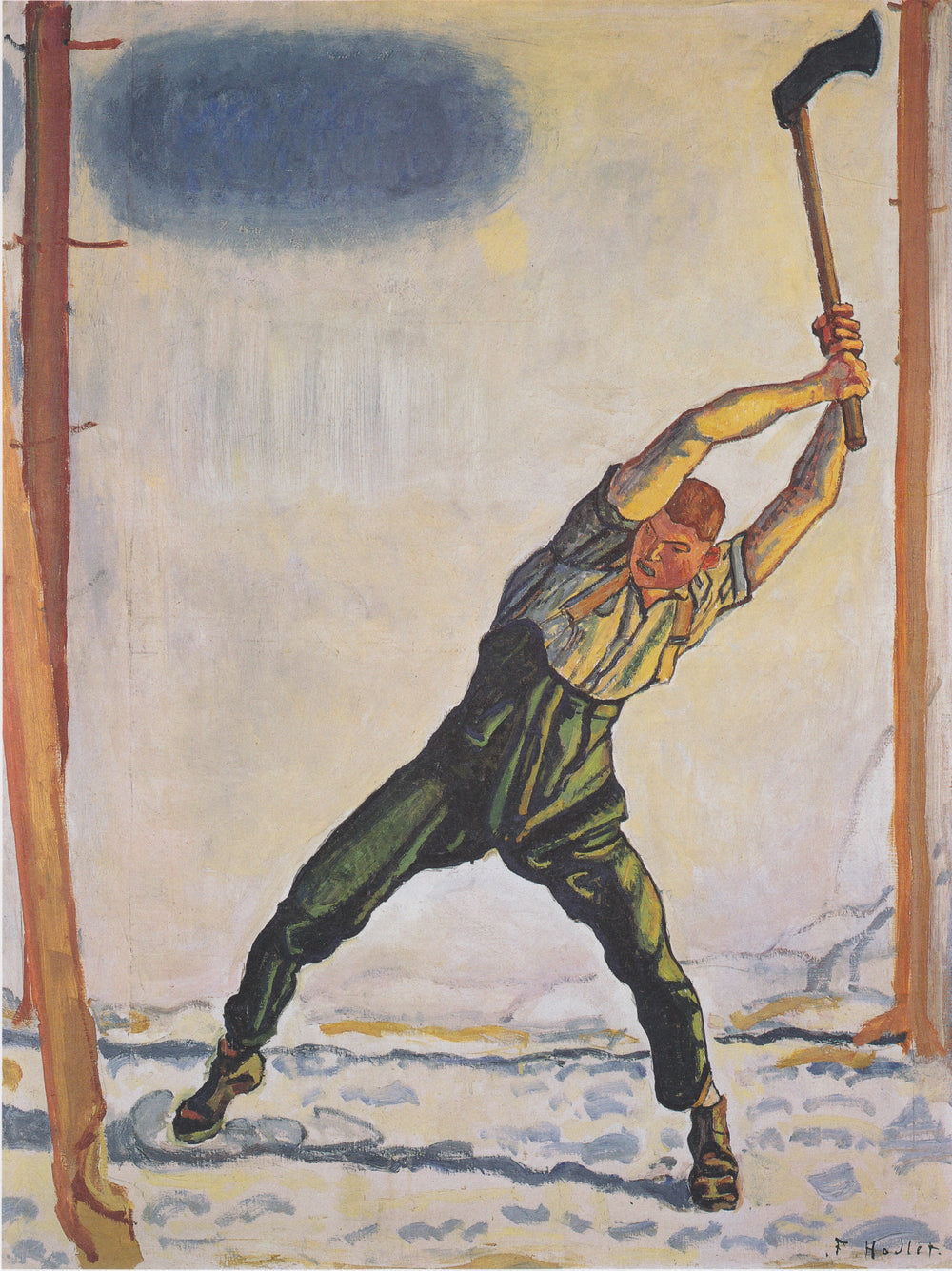 Le bûcheron - Ferdinand Hodler - Alpha Reproduction