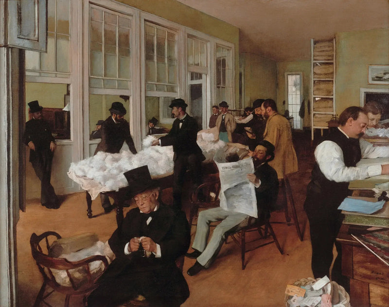 Puuvillatoimisto New Orleansissa - Edgar Degas